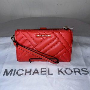 Michael Kors Red/Orange Wristlet Wallet